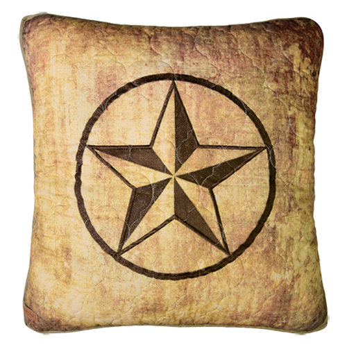 Donna Sharp Wood Patch Decorative Star Pillow - 18x18