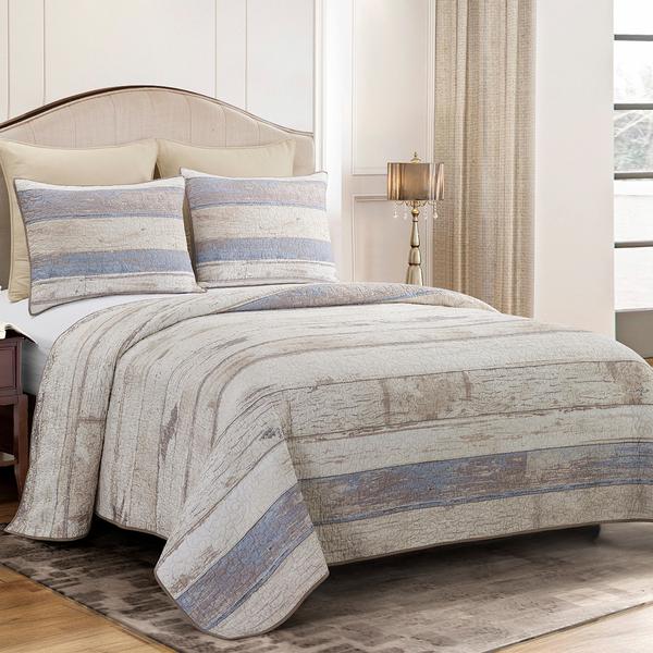Donna Sharp Bleached Boardwalk 140 TC 3pc. Quilt Set