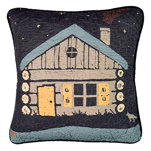 Donna Sharp Moonlit Cabin Square Decorative Pillow - 18x18