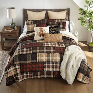 Donna Sharp Your Lifestyle LJ Plaid Reversible 3pc. Quilt Set