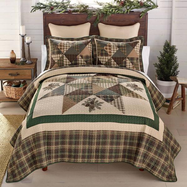 Donna Sharp Your Lifestyle Pine Star 3pc. Reversible Quilt Set