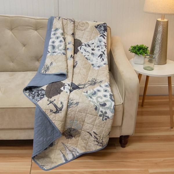 Donna Sharp Your Lifestyle Seascape Cotton Reversible Throw alternate view