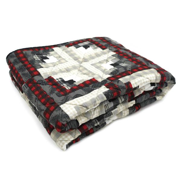 Donna Sharp Log Cabin Star Reversible Cotton Throw