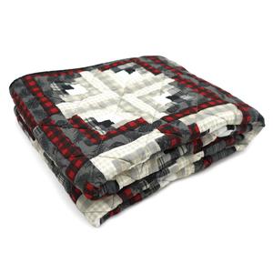 Donna Sharp Log Cabin Star Reversible Cotton Throw