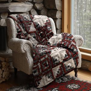 Donna Sharp Log Cabin Star Reversible Cotton Throw alternate view