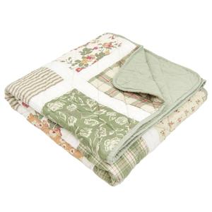 Donna Sharp Peach Rose Cotton Reversible Throw