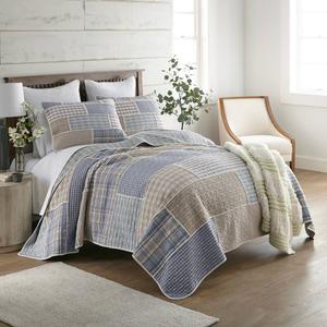 Donna Sharp Slate Cobblestone 3pc. Reversible Quilt Set alternate view