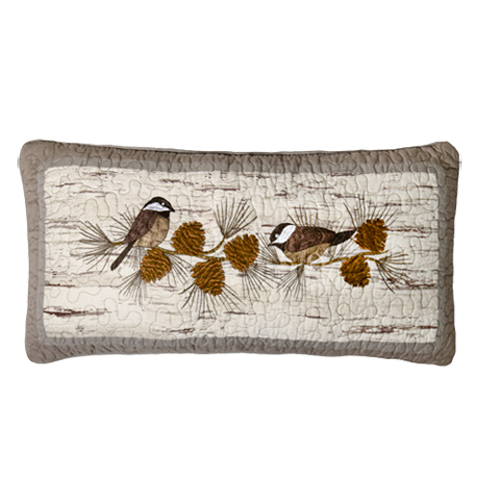 Donna Sharp Birch Forest Chickadee Rectangle Decorative Pillow