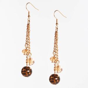 Ashley Cooper(tm) Animal Print Drop Bead Earrings