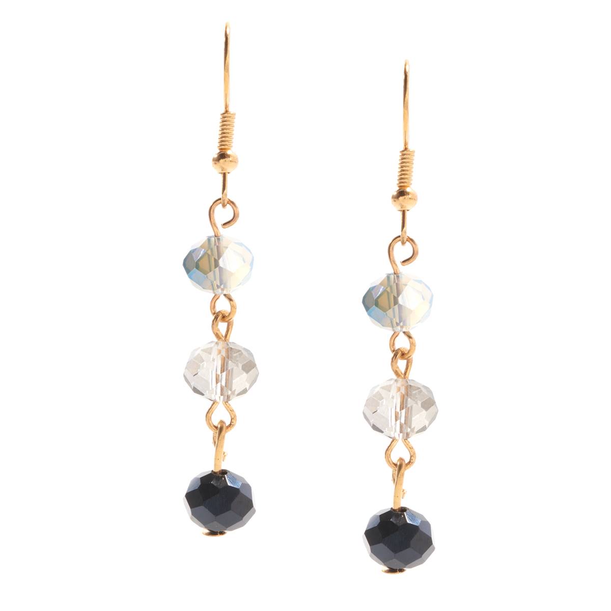 Ashley Cooper(tm) Gold-Tone Blue Bead Triple Drop Earrings