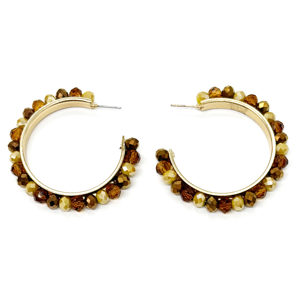 Ashley Cooper(tm) Topaz Beaded Hoop Earrings