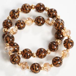 Ashley Cooper(tm) 2pc. Animal Print Stretch Bracelet