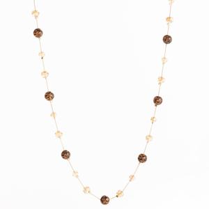 Ashley Cooper(tm) Long Beaded Animal Print Necklace