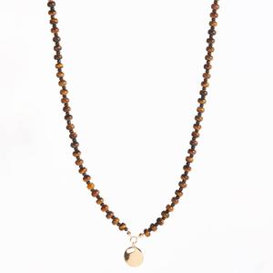 Ashley Cooper(tm) Tortoise Shell Beaded Circle Pendant Necklace