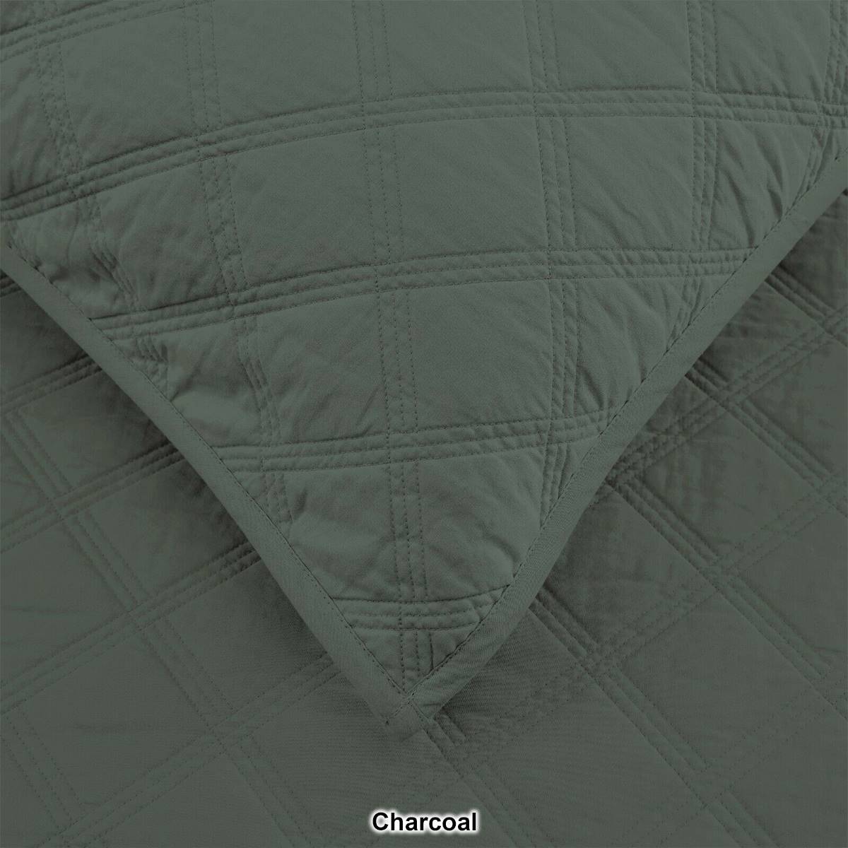 EnvioHome 100% Cotton Solid Quilt Bedding Set
