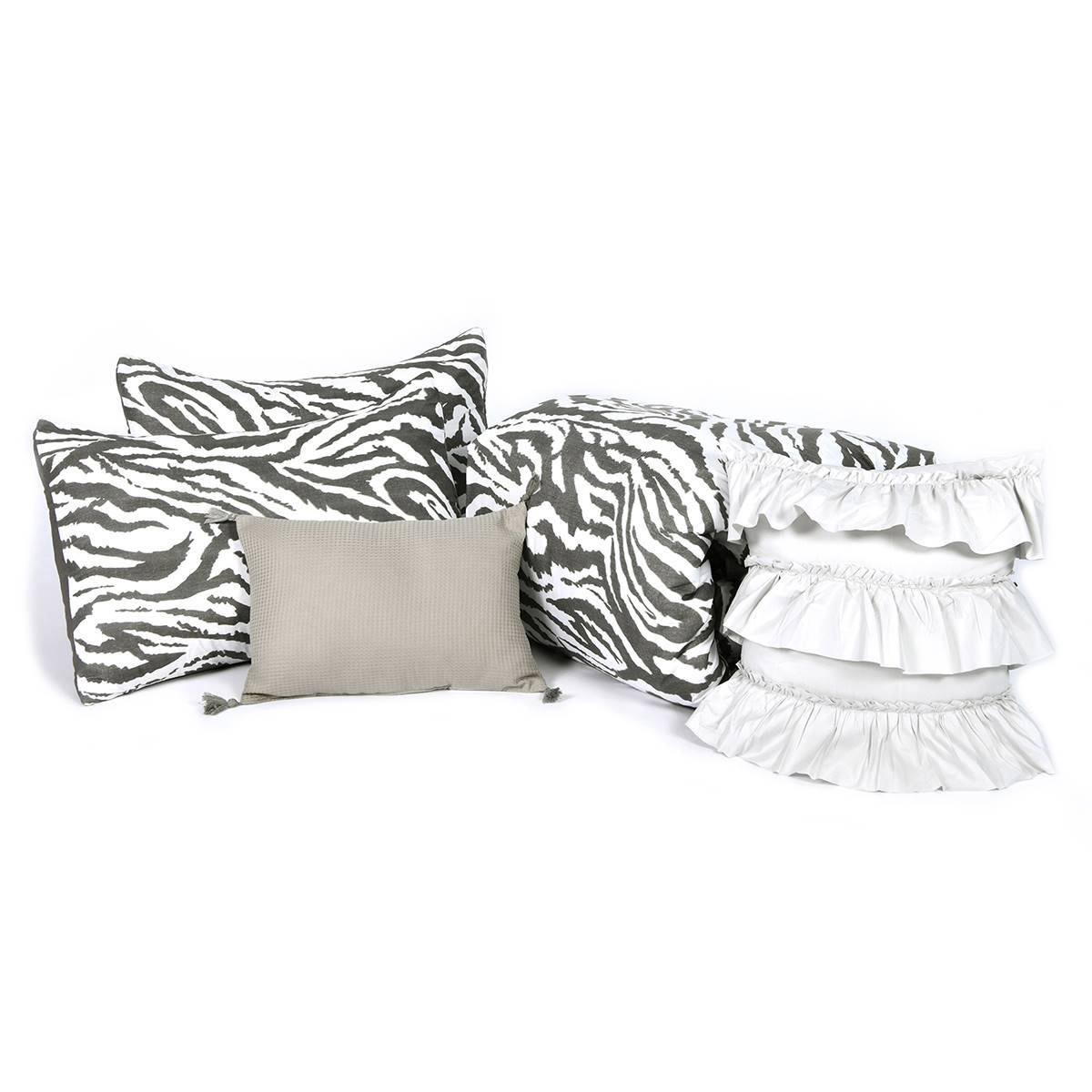 EnvioHome 100% Polyester Zebra Reversible Comforter Set