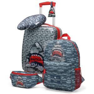 Nautica Adventure 5pc. Kids Shark Attack Luggage Set alternate view