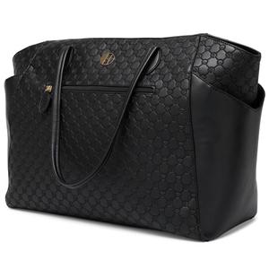 ELLE Compass Vegan Leather Monogram Weekender Tote Bag