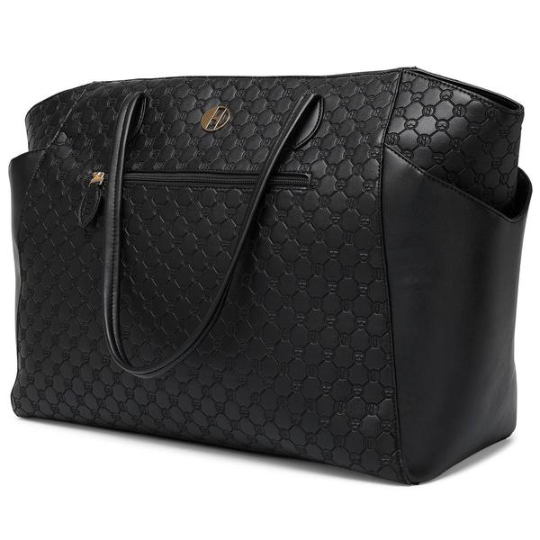 ELLE Compass Vegan Leather Monogram Weekender Tote Bag