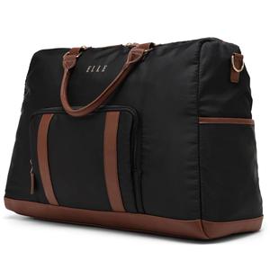 ELLE Luxe Journey Twill and Vegan Leather Weekender Duffel Bag alternate view