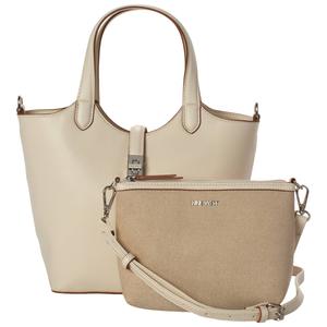 Nine West Tobias Solid Tote with Pouch - Chic Cream