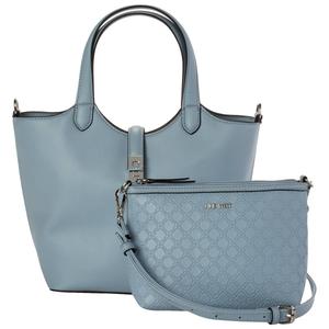 Nine West Tobias Solid Tote with Pouch - Ice Blue