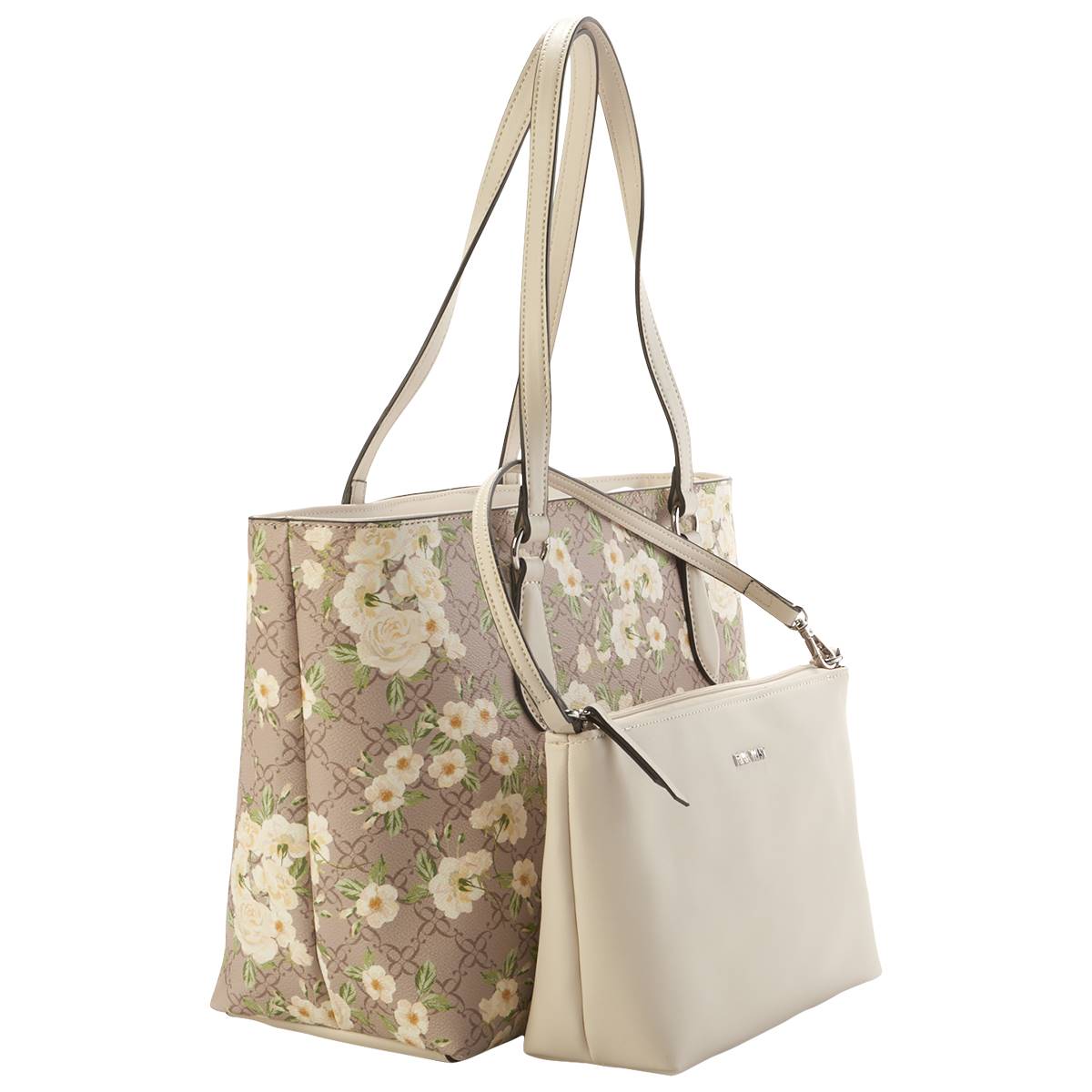 Nine West Lennox Floral Logo Tote With Bonus Shoulder Bag