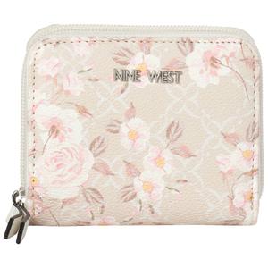 Womens Nine West Norah Zip Around Wallet - Milk Logo Floral