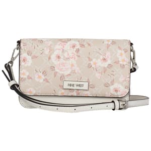 Nine West Shonda Crossbody Wallet - Milk Logo Floral