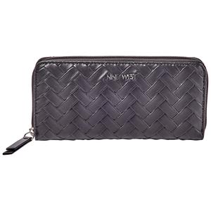 Womens Nine West Norah Woven Zip-Around Clutch Wallet alternate view