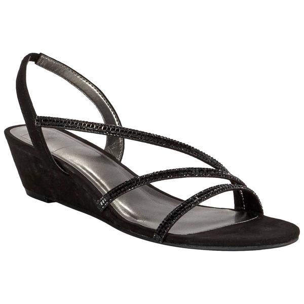Womens New York Transit Temptress Microsuede Wedge Dress Sandals