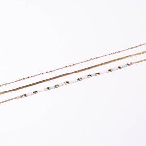Ashley 3pc. Gold Pastel Dreamy Dotted Anklet Set