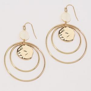 Ashley Cooper(tm) Gold-Tone Double Hoop Bead Earrings