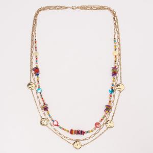Ashley Cooper(tm) 3-Row Shell Chip Layered Long Necklace