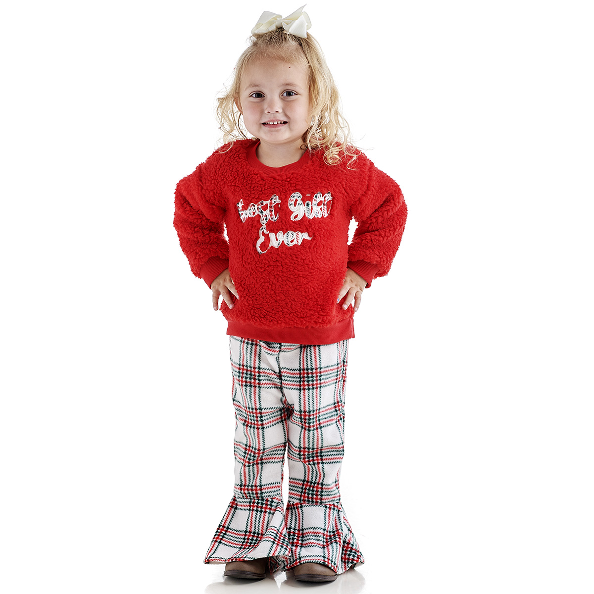 Toddler Girl Bloomin Baby Sherpa Gift Pullover & Fleece Pants Set