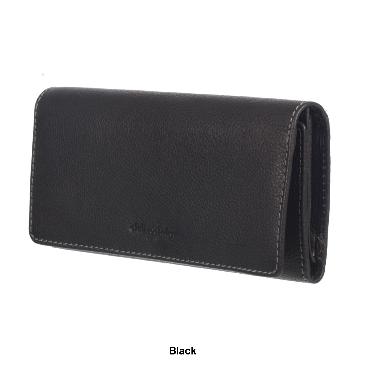 Womens Club Rochelier RFID Trifold Clutch Wallet With Gusset