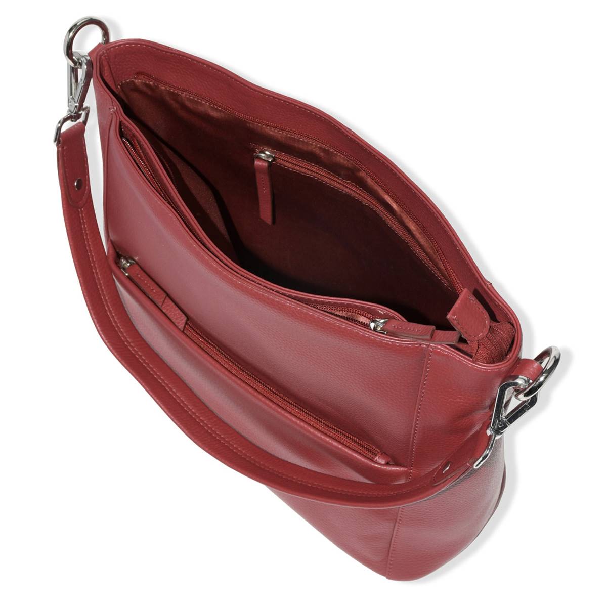 Club Rochelier Onyx Multi-Zip Pocket Hobo Shoulder Bag