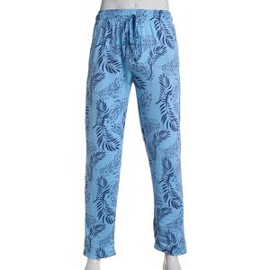 Mens Preswick & Moore(R) Blue Leaf Pajama Pants - Light Blue