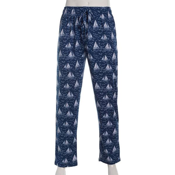 Mens Preswick & Moore(R) Sailboats Drawstring Pajama Pants