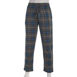 Mens Preswick & Moore(R) Plaid Drawstring Pajama Pants - Grey