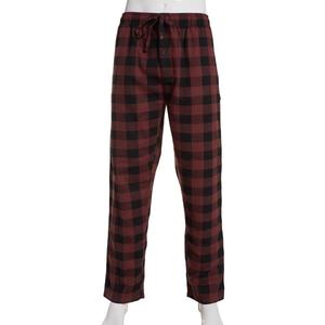 Mens Preswick & Moore(R) Flannel Plaid Sleep Pants - Red/Black