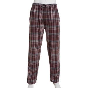 Mens Preswick & Moore(R) Flannel Plaid Sleep Pants - Burgundy