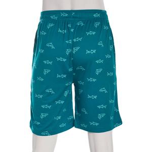 Mens Preswick & Moore(R) Teal Mini Sharks Drawstring Pajama Shorts alternate view