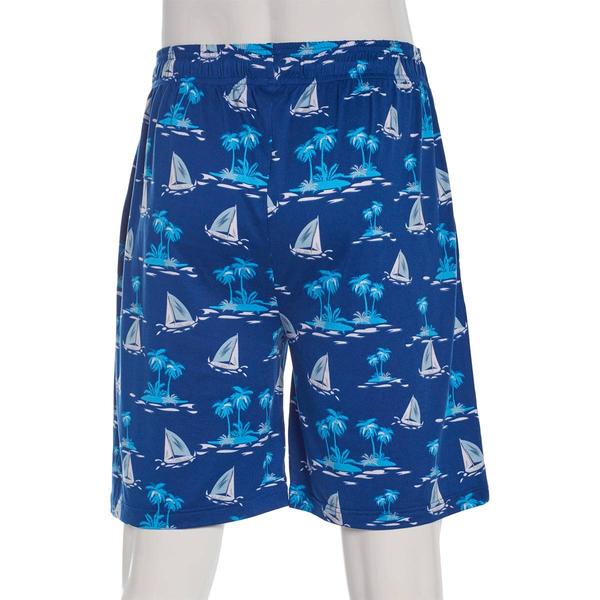 Mens Preswick & Moore(R) Blue Tropical Drawstring Pajama Shorts alternate view
