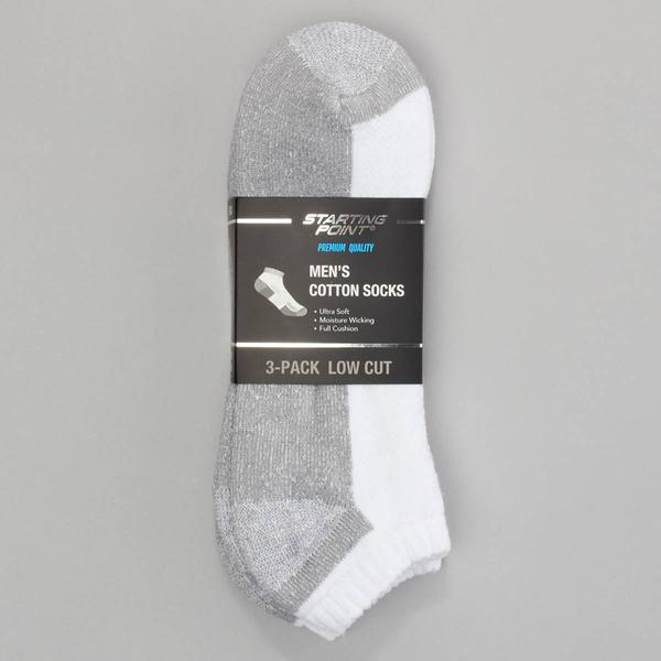 Mens Starting Point(R) 3pk. Low Cut Socks