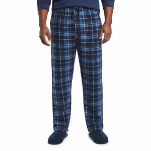 Mens Big & Tall Architect(R) Rolled Pajama Pants - Light Blue/Navy