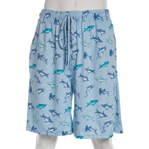 Mens Big & Tall Preswick & Moore(R) Shorts - Blue Watercolor Sharks alternate view