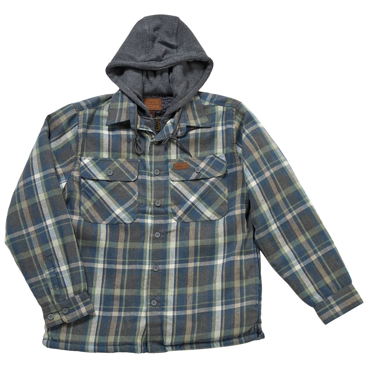 Mens Mountain Ridge Flannel Jacket - Steel Grey