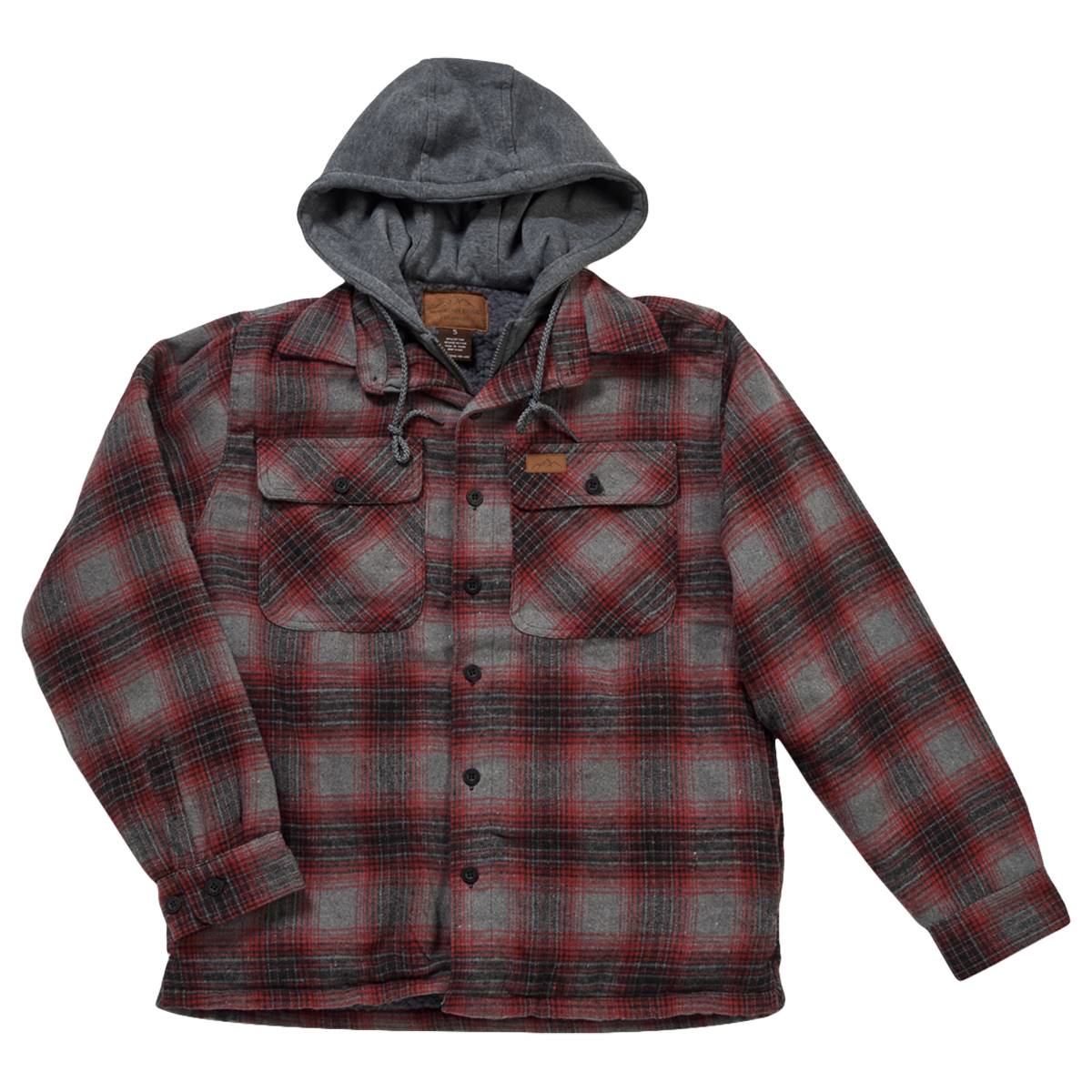 Mens Mountain Ridge Flannel Jacket - Burgundy