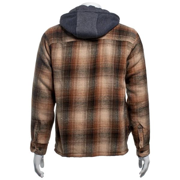 Mens Mountain Ridge Flannel Jacket w/ Chest Protector - Brown/Tan alternate view